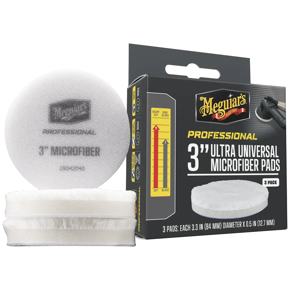 Professional Ultra Universal Microfiber Pads - 3 inch (3-Pack)