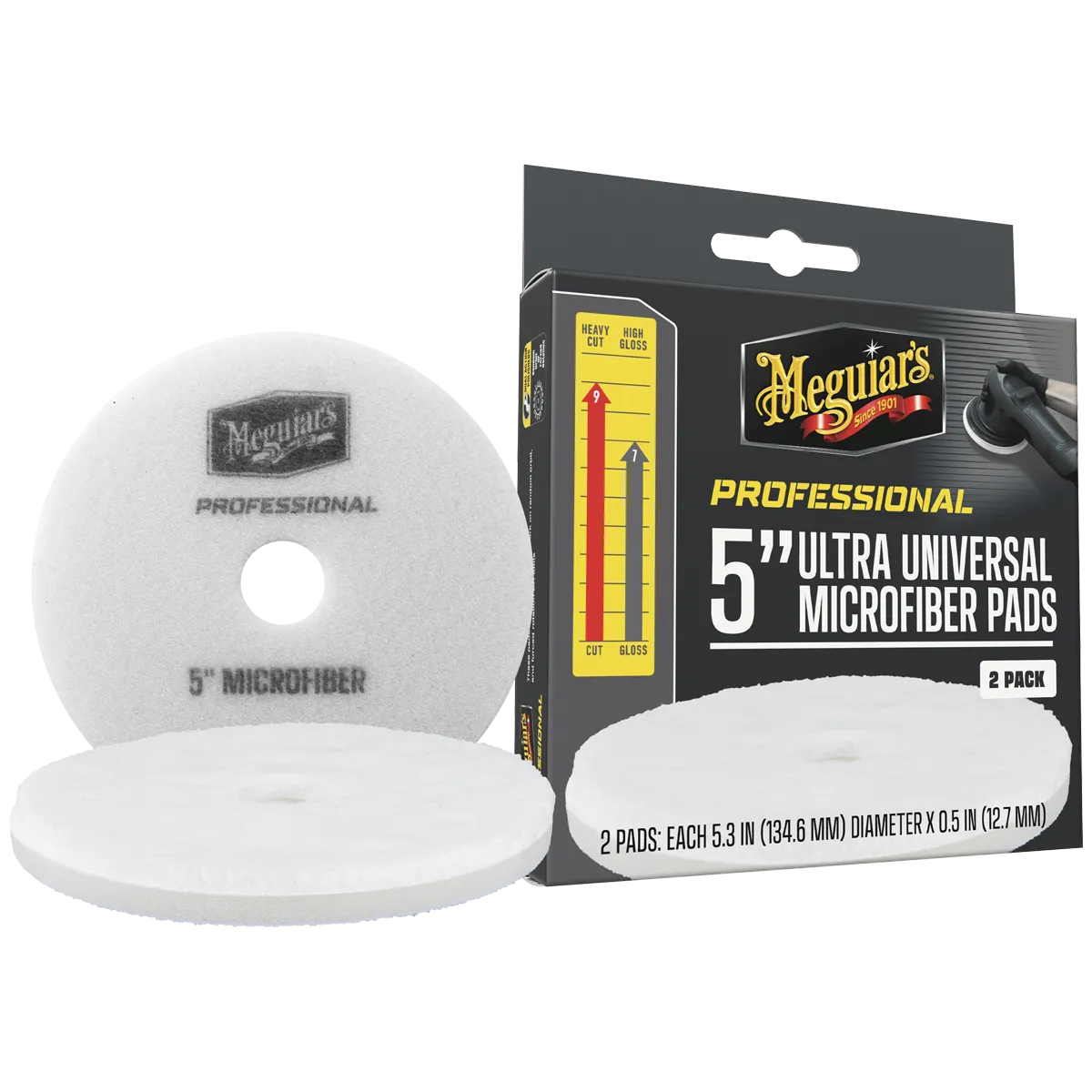 Professional Ultra Universal Microfiber Pads – 5 inch (2-Pack)